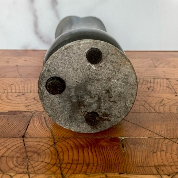 Vintage Black Carved Stone Vase India - Picture 8 of 10